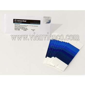 Bộ vải len xanh thử độ bền màu ánh sáng